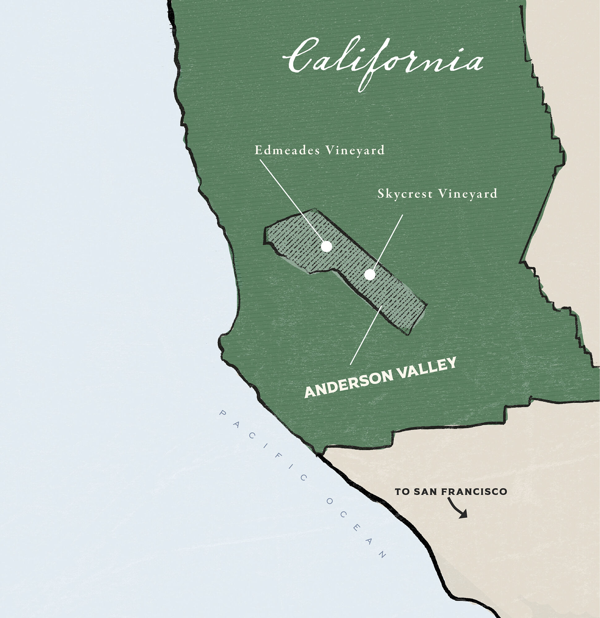 Map of Anderson Valley