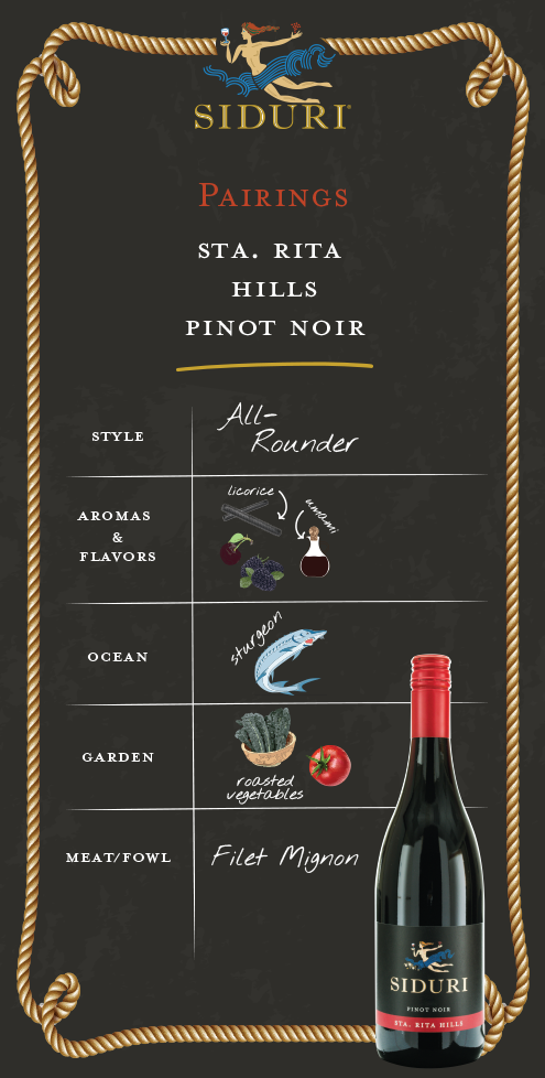 Sta. Rita Hills Pinot Noir Wine Pairing Guide